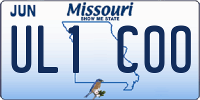 MO license plate UL1C0O