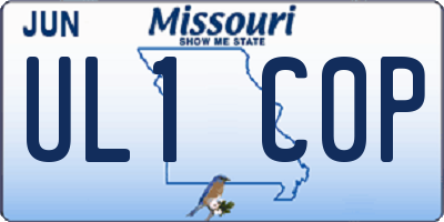 MO license plate UL1C0P