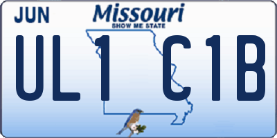 MO license plate UL1C1B