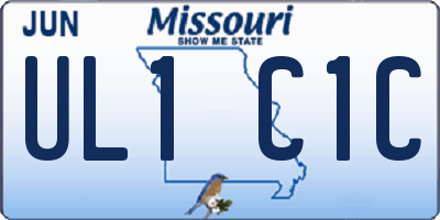 MO license plate UL1C1C