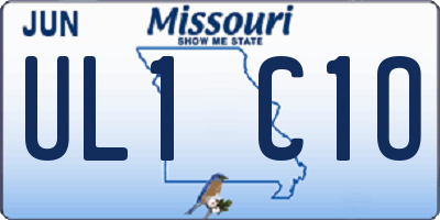 MO license plate UL1C1O