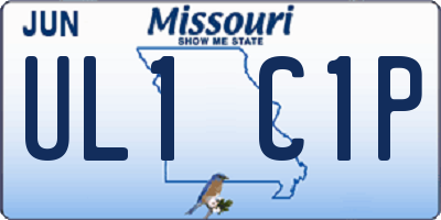 MO license plate UL1C1P