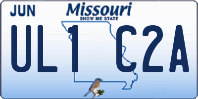 MO license plate UL1C2A