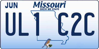 MO license plate UL1C2C