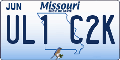 MO license plate UL1C2K