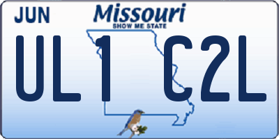 MO license plate UL1C2L