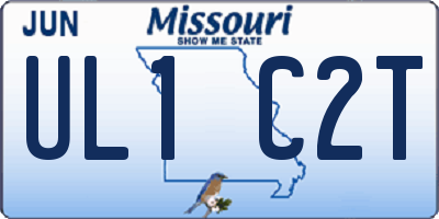 MO license plate UL1C2T