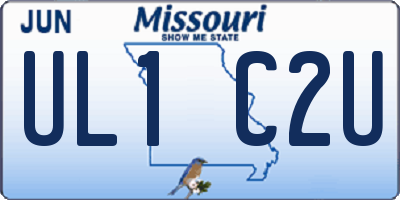 MO license plate UL1C2U