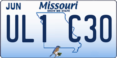 MO license plate UL1C3O
