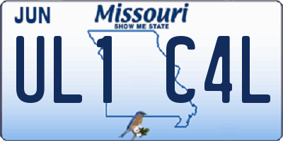 MO license plate UL1C4L