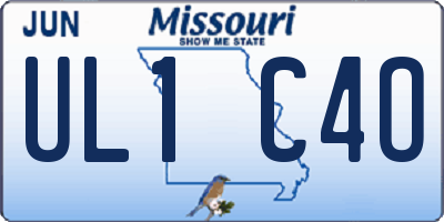MO license plate UL1C4O