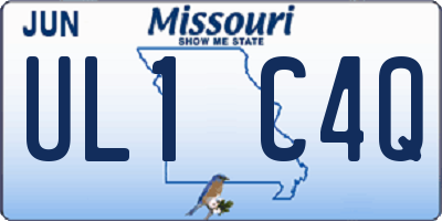 MO license plate UL1C4Q