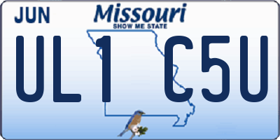 MO license plate UL1C5U