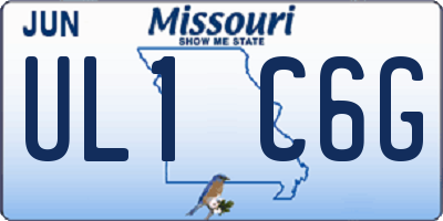 MO license plate UL1C6G