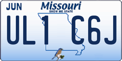 MO license plate UL1C6J
