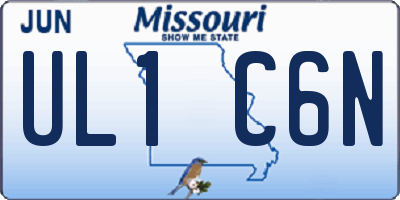 MO license plate UL1C6N