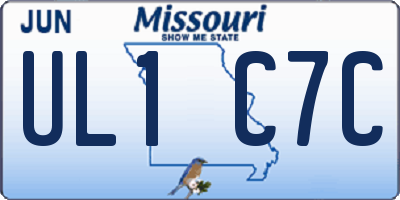 MO license plate UL1C7C