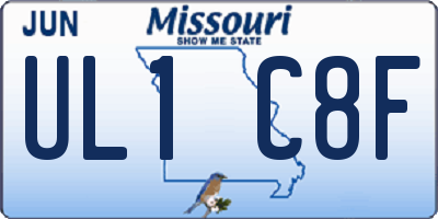 MO license plate UL1C8F