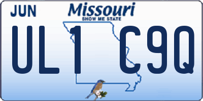 MO license plate UL1C9Q