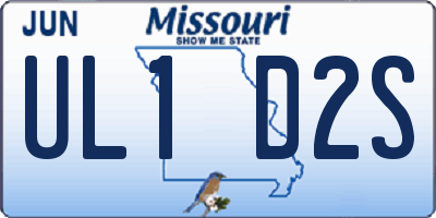 MO license plate UL1D2S