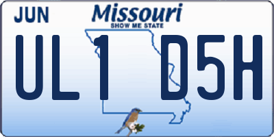 MO license plate UL1D5H