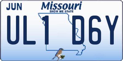 MO license plate UL1D6Y