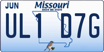 MO license plate UL1D7G