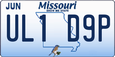 MO license plate UL1D9P