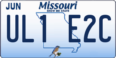 MO license plate UL1E2C