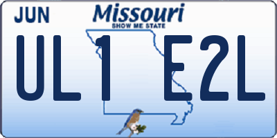 MO license plate UL1E2L