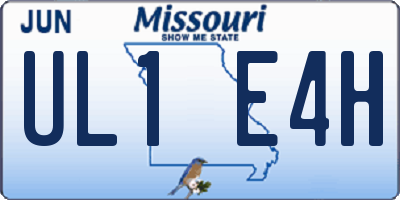 MO license plate UL1E4H