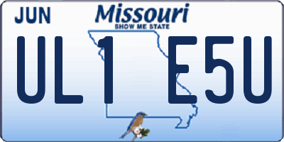 MO license plate UL1E5U