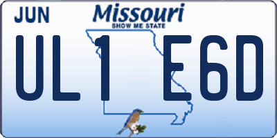 MO license plate UL1E6D