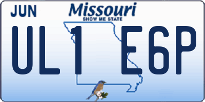 MO license plate UL1E6P