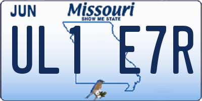 MO license plate UL1E7R