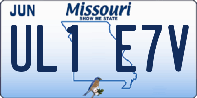 MO license plate UL1E7V