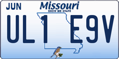 MO license plate UL1E9V
