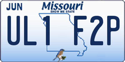 MO license plate UL1F2P
