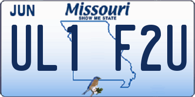 MO license plate UL1F2U