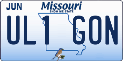 MO license plate UL1G0N
