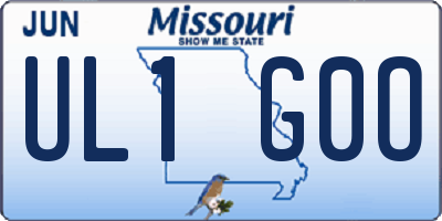 MO license plate UL1G0O