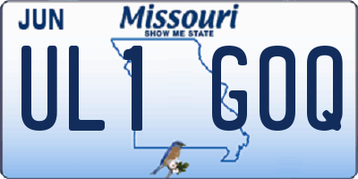 MO license plate UL1G0Q