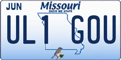 MO license plate UL1G0U