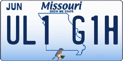 MO license plate UL1G1H