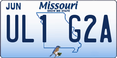 MO license plate UL1G2A