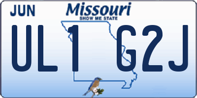 MO license plate UL1G2J