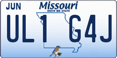 MO license plate UL1G4J