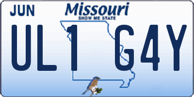 MO license plate UL1G4Y