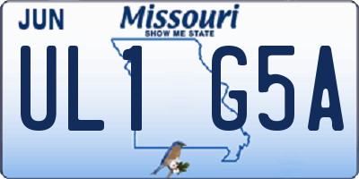 MO license plate UL1G5A