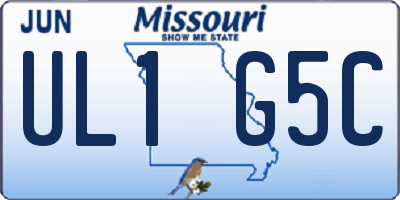 MO license plate UL1G5C